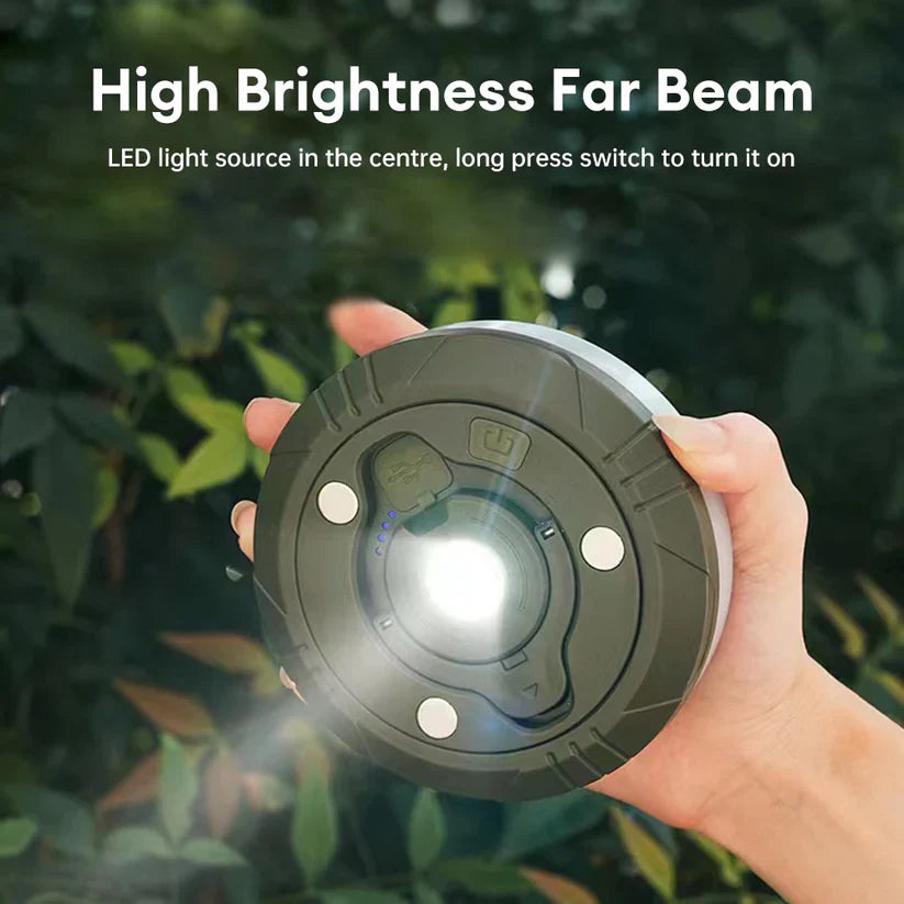 Leistungsstarke LED-Campinglampe mit langlebigem Akku