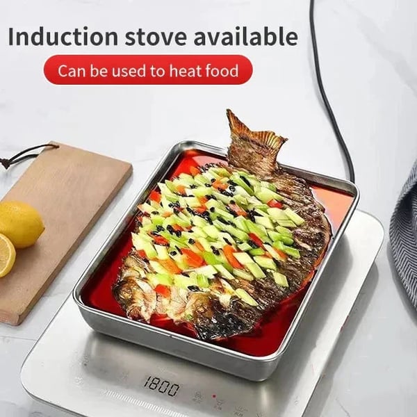 Piatto in acciaio inox convertibile: Conserva e servi con eleganza